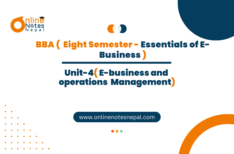 E-Business And Operations Management